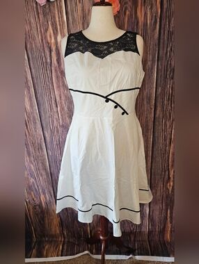 New Lace Top Fit and Flare Dress Plus Size 3XL